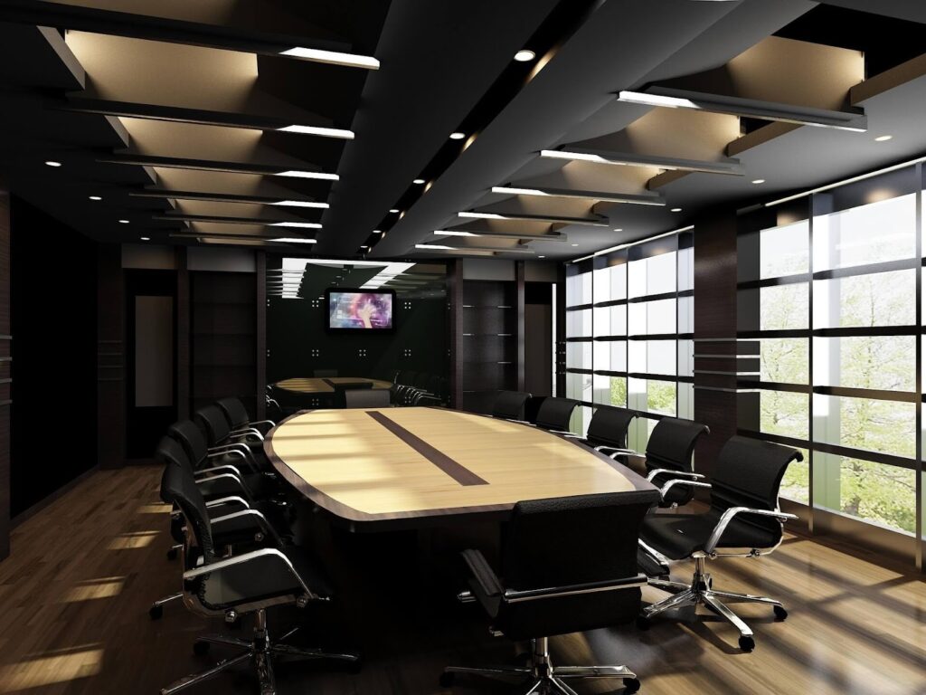 A modern office ceiling design can improve the overall feel of your office and fortify your staff’s productivity